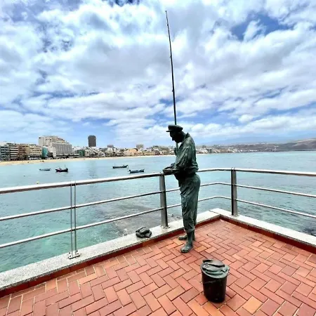 Family Room, Wifi, With Direct Access To Las Canteras Beach Apartment